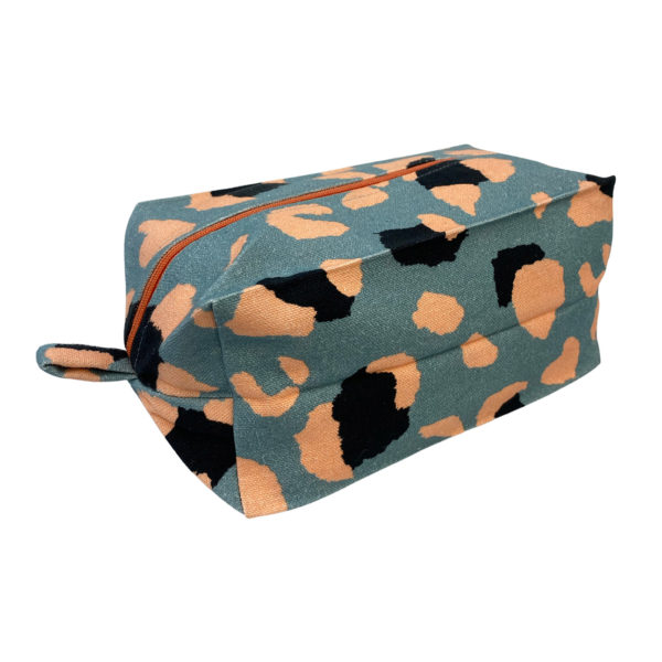 Dopp Pouch - Large in Blue Leopard