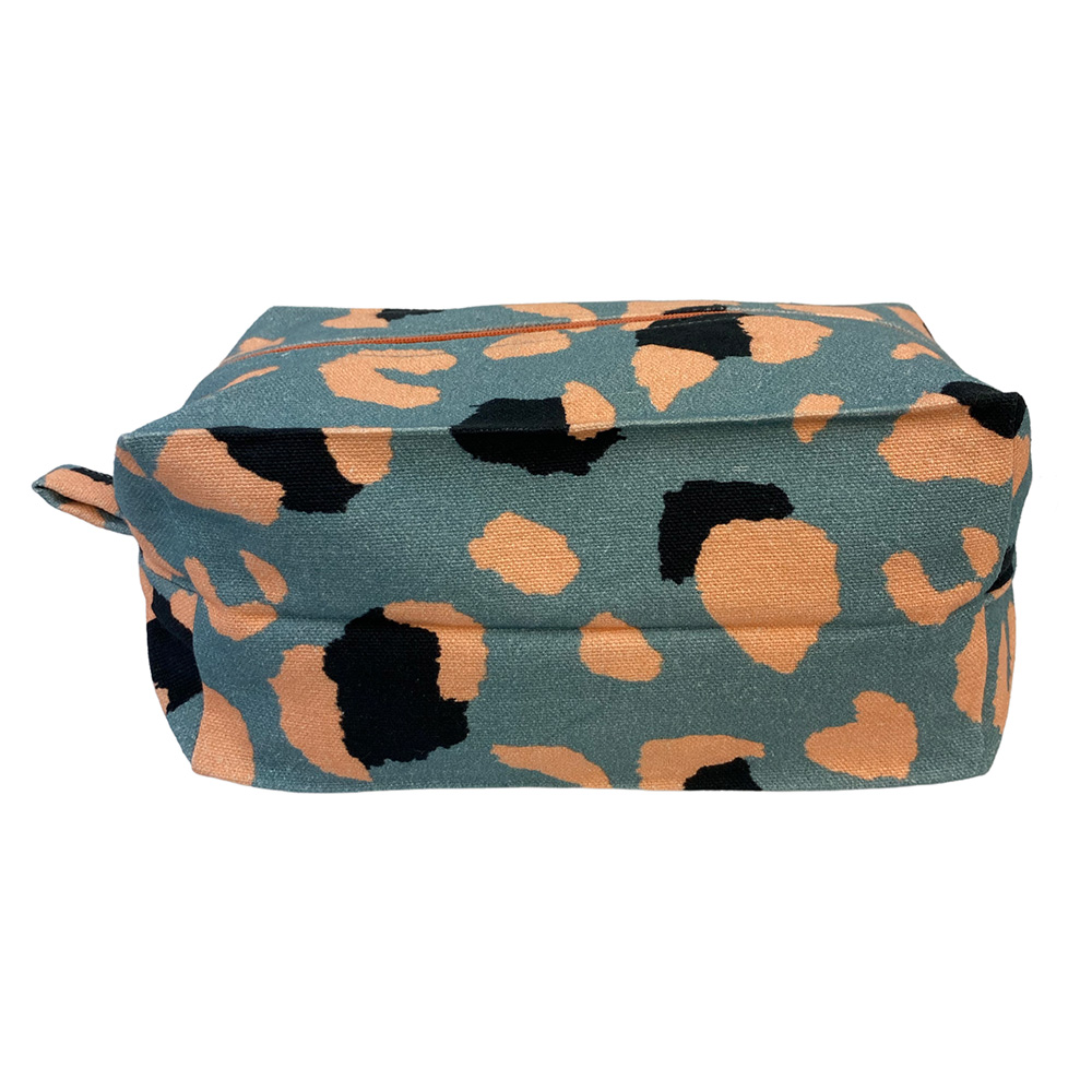 Dopp Pouch – Large in Blue Leopard – Collective Heart