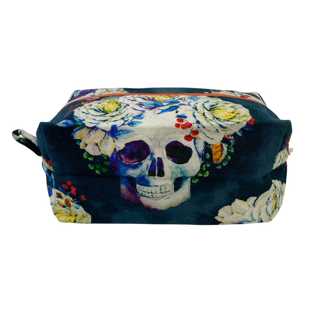 Dopp Pouch – Large in Skulls – Collective Heart