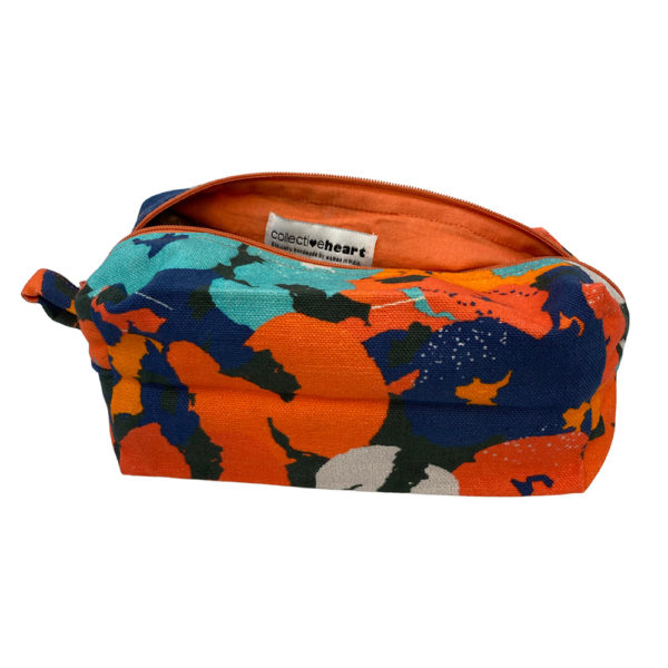 Dopp Pouch - Medium in Orange Floral - Image 3