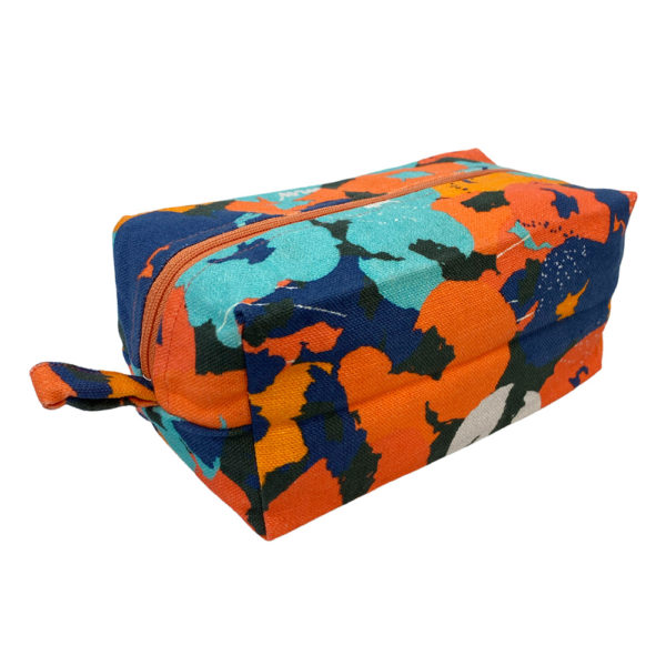 Dopp Pouch - Medium in Orange Floral