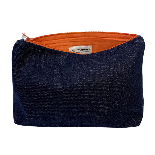 Makeup Bag in Solid Denim - Image 3