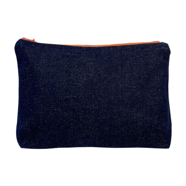 Makeup Bag in Solid Denim