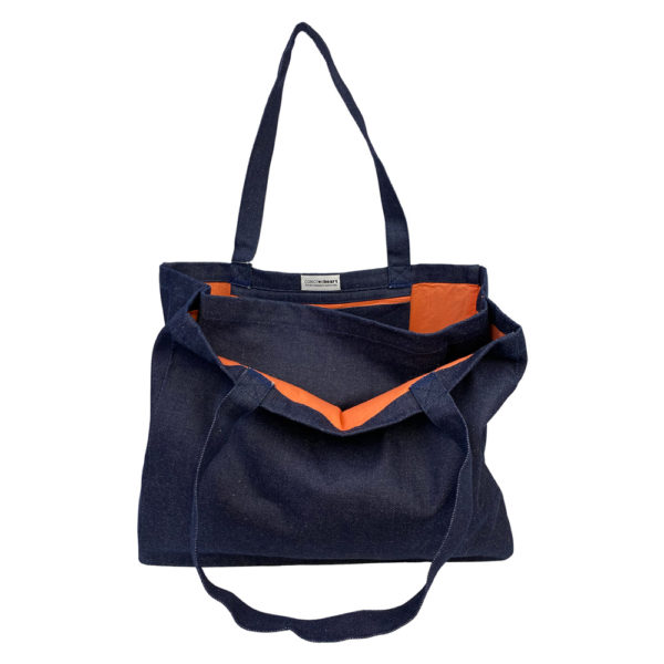 Market Tote in Solid Denim - Image 3