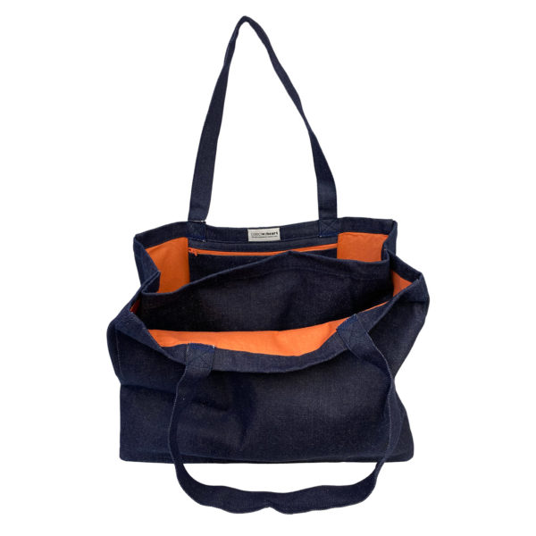 Market Tote in Solid Denim - Image 4