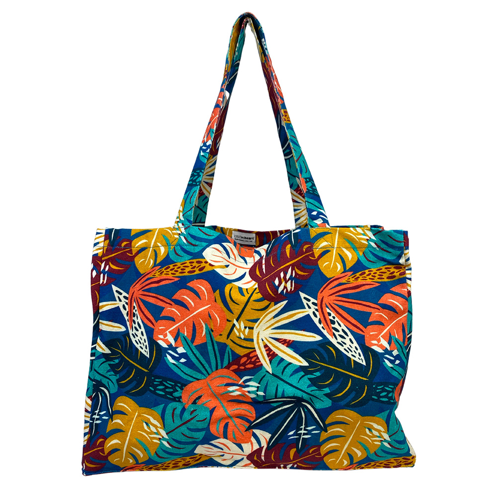 Market Tote in Tropical Foliage – Collective Heart
