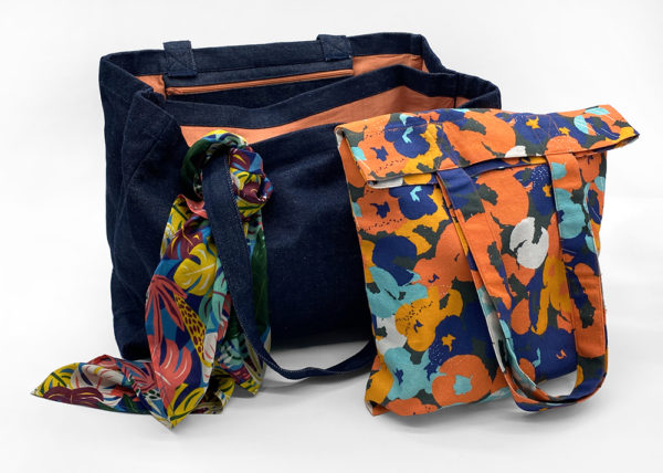 Market Tote in Solid Denim - Image 6