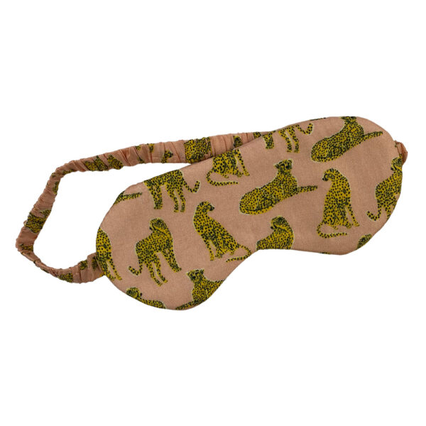Silk Eye Mask in Pink Cheetahs