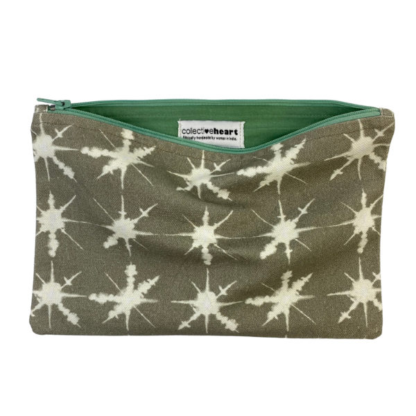 Zip Pouch - Large in Gray Tie Dye - Image 2