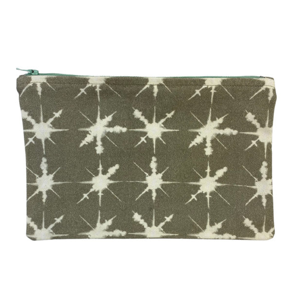 Zip Pouch - Large in Gray Tie Dye