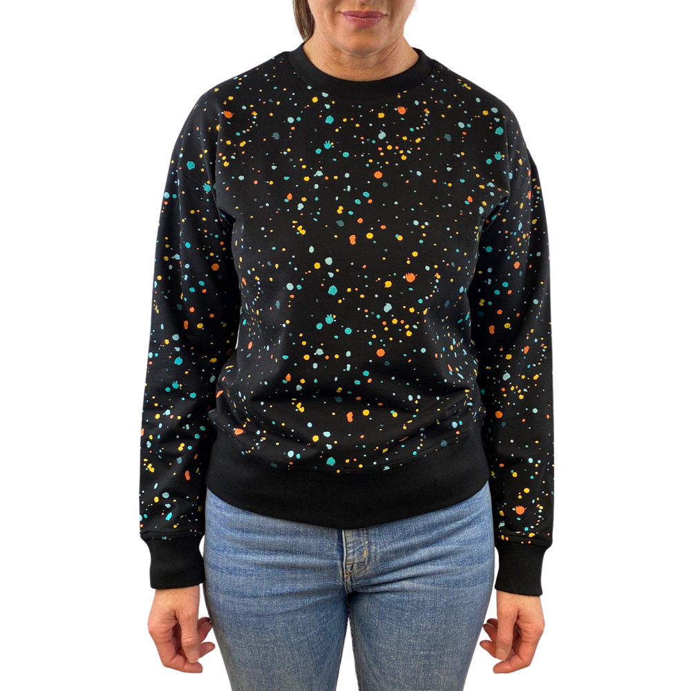 Sweatshirt - Black with Splatter