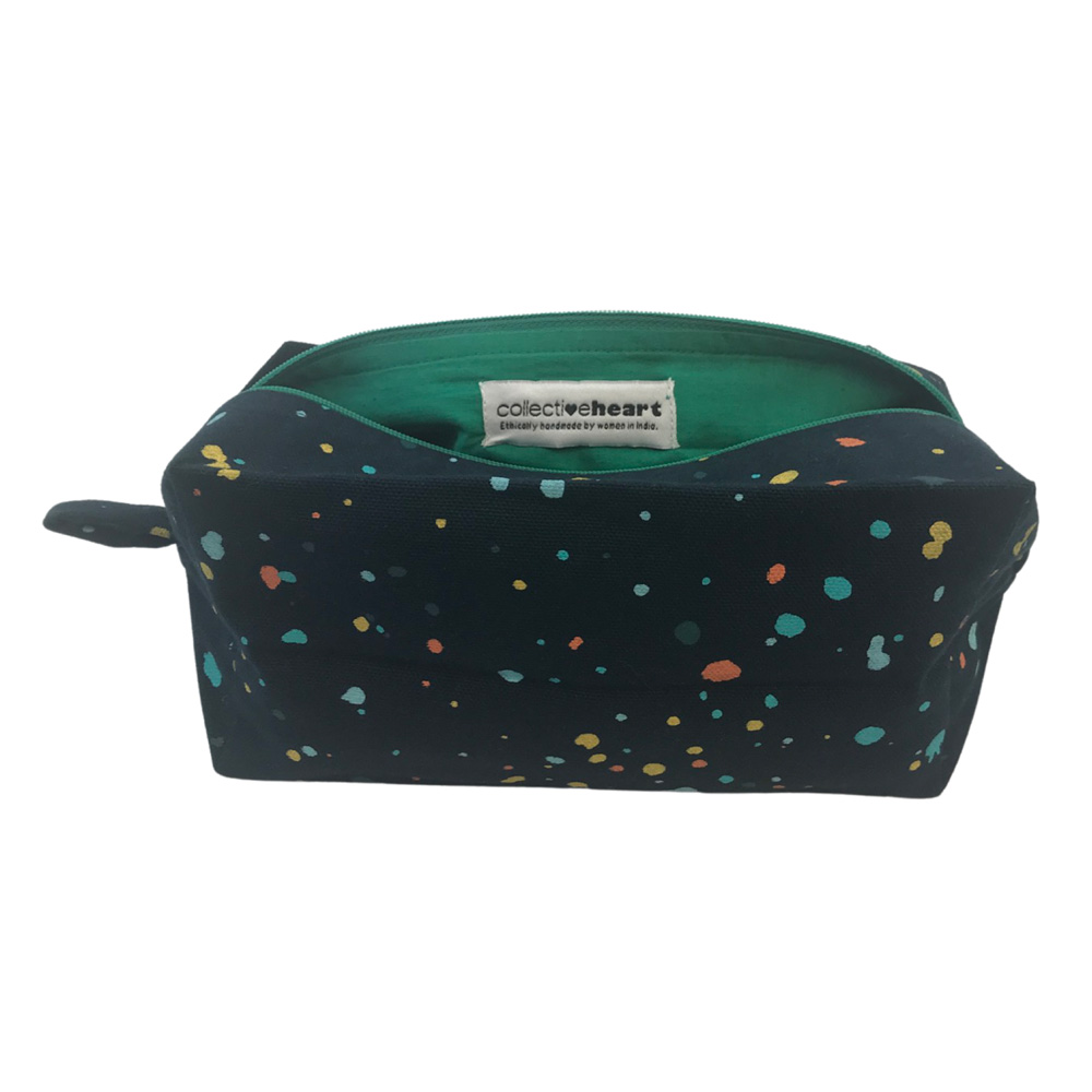 Dopp Pouch – Large in Black Splatter – Collective Heart