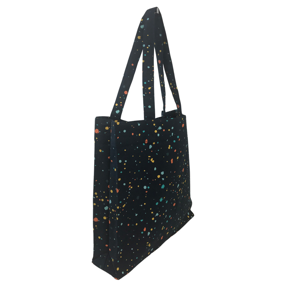 Square Tote in Black Splatter – Collective Heart