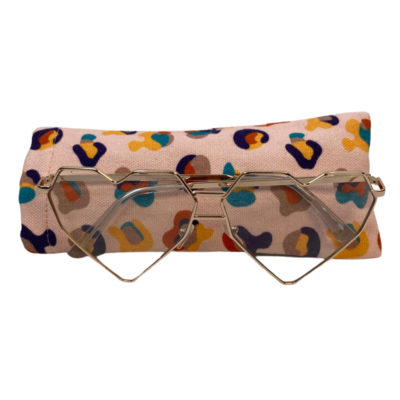 Eyeglass / Sunglass Pouch in Confetti Leopard