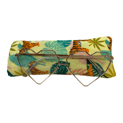 Eyeglass / Sunglass Pouch in Tropical Tigers
