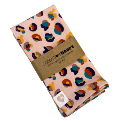 Organic Cotton Napkins - Confetti Leopard - Set of 2