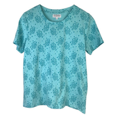 T-Shirt - Turquoise with Teal Snakes & Stars