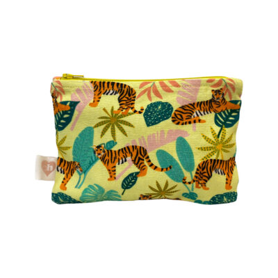 Zip Pouch - Medium in Tropical Tigers